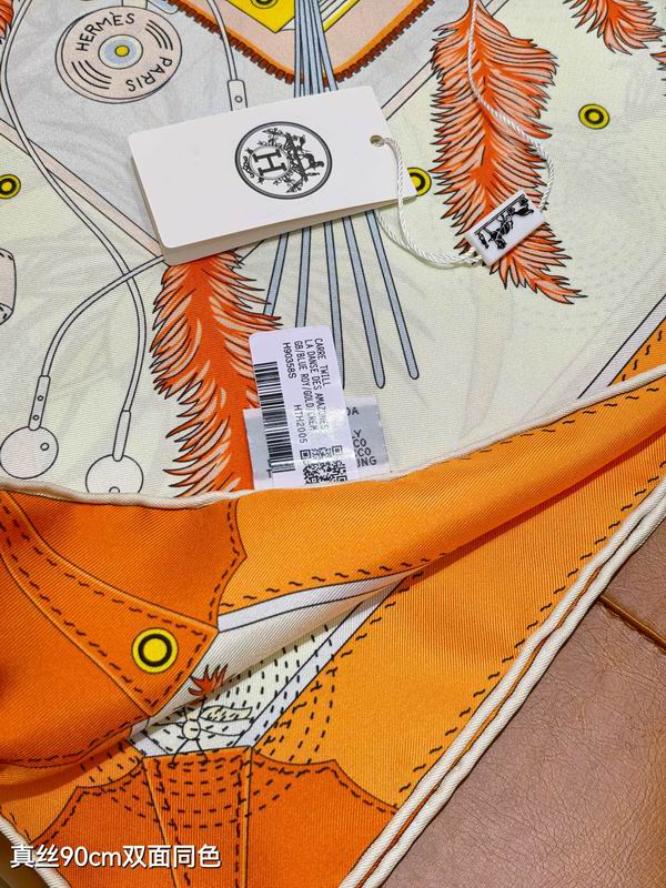 Hermes silk Scarf 90X90cm E121 (14)