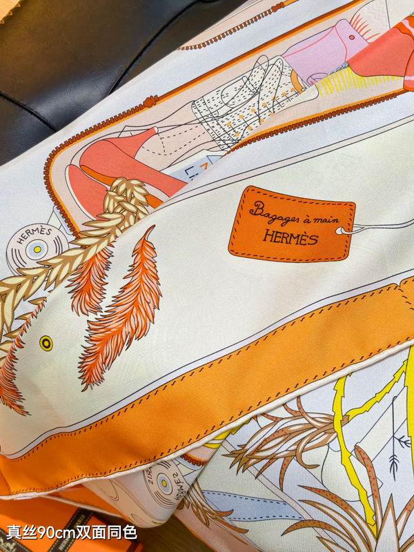 Hermes silk Scarf 90X90cm E121 (15)