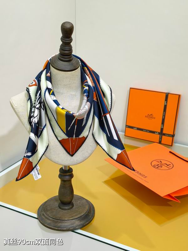 Hermes silk Scarf 90X90cm E121 (2)