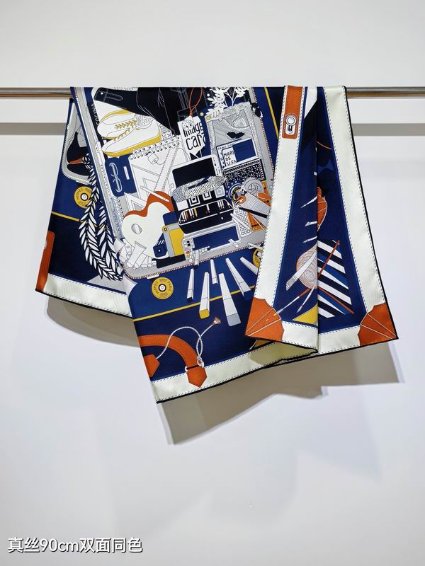 Hermes silk Scarf 90X90cm E121 (3)