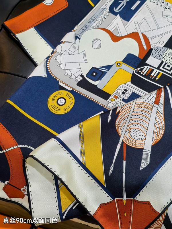 Hermes silk Scarf 90X90cm E121 (5)