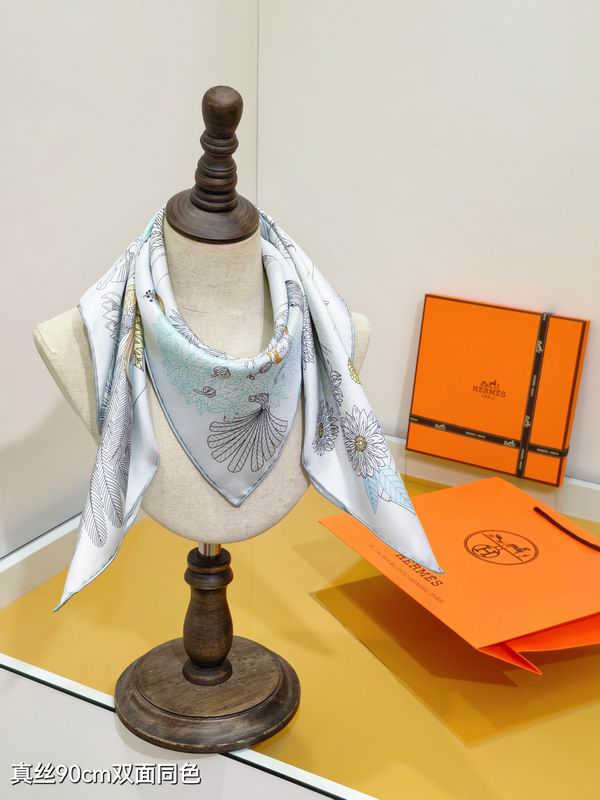 Hermes silk Scarf 90X90cm E122 (12)