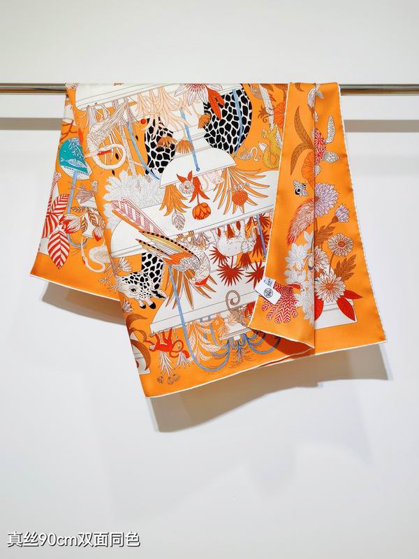 Hermes silk Scarf 90X90cm E122 (3)