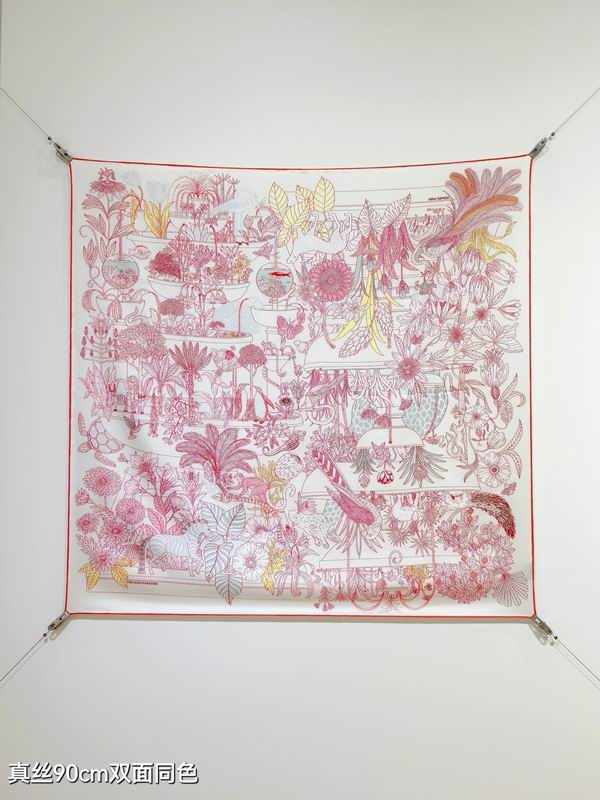 Hermes silk Scarf 90X90cm E122 (38)