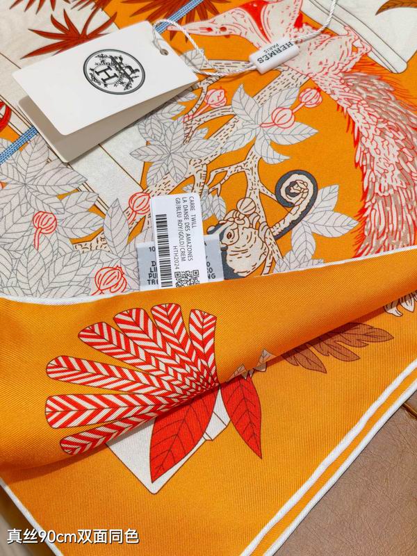 Hermes silk Scarf 90X90cm E122 (4)
