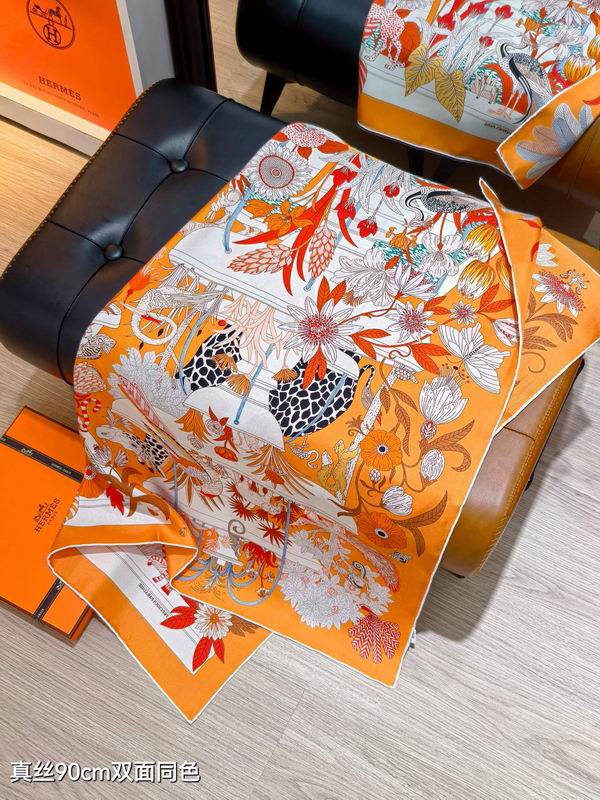 Hermes silk Scarf 90X90cm E122 (6)