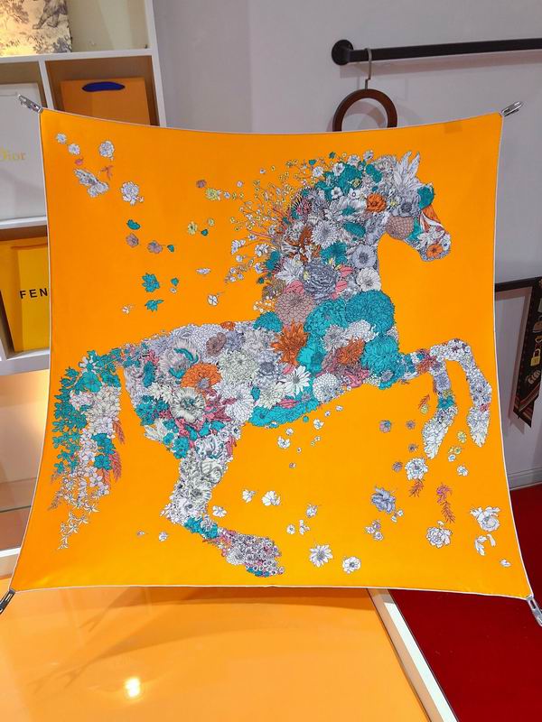 Hermes silk Scarf 90X90cm E132 (15)
