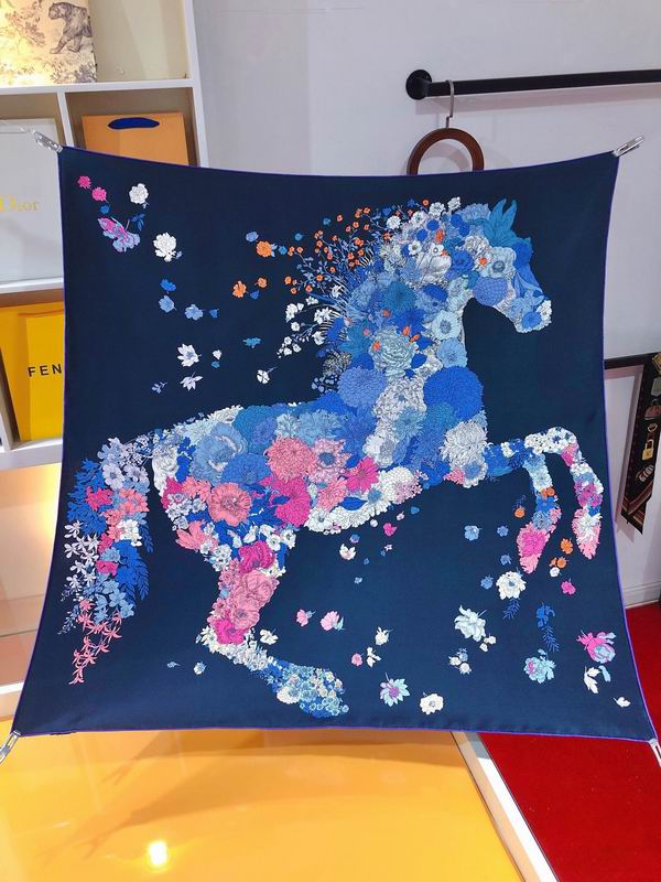 Hermes silk Scarf 90X90cm E132 (6)
