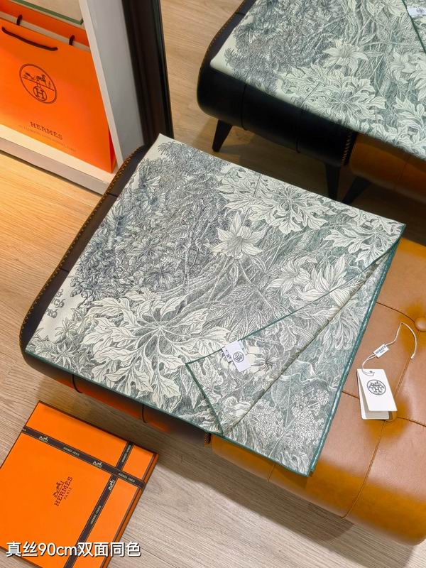Hermes silk Scarf 90X90cm E156 (16)