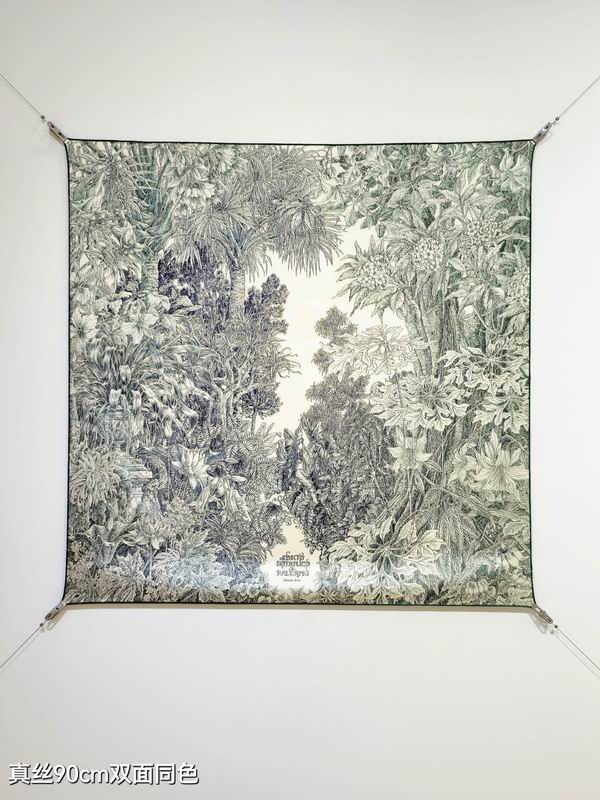 Hermes silk Scarf 90X90cm E156 (17)