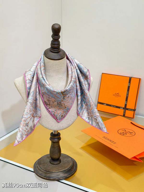 Hermes silk Scarf 90X90cm E156 (29)