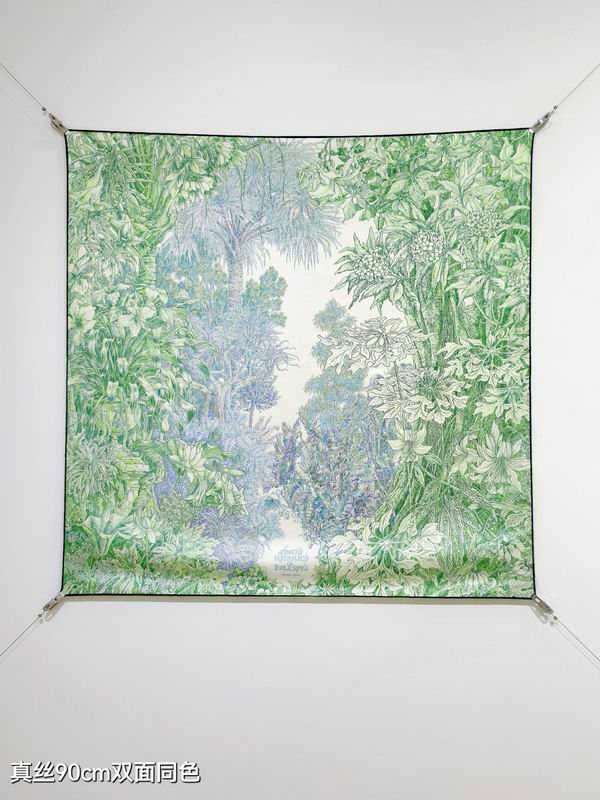 Hermes silk Scarf 90X90cm E156 (8)