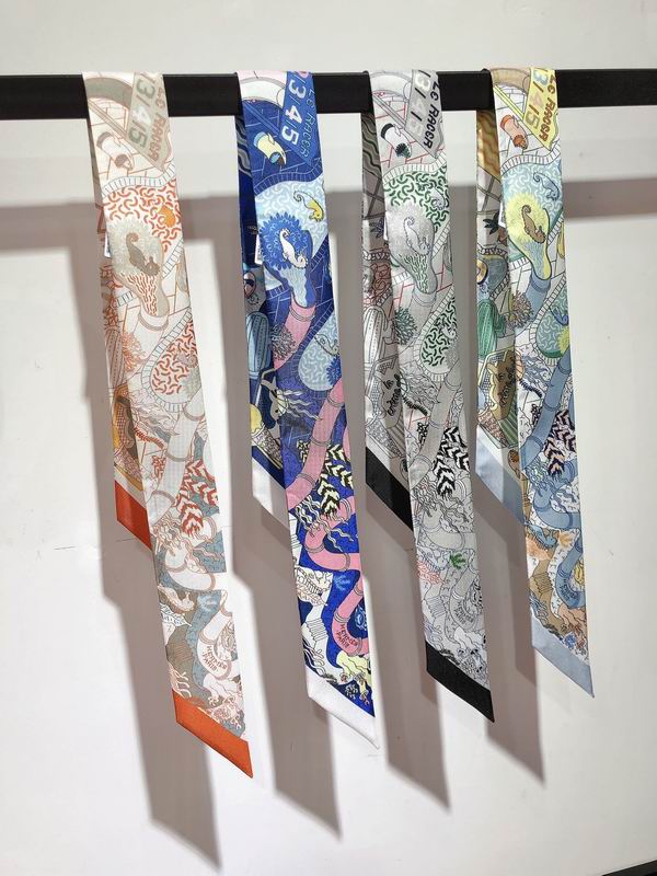 Hermes silk ribbon 5X86cm E (81)