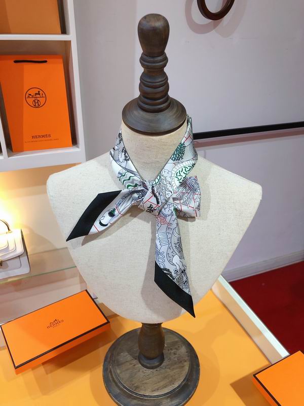 Hermes silk ribbon 5X86cm E (82)