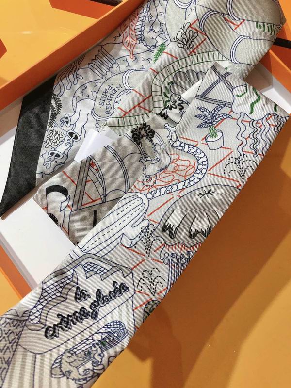 Hermes silk ribbon 5X86cm E (83)