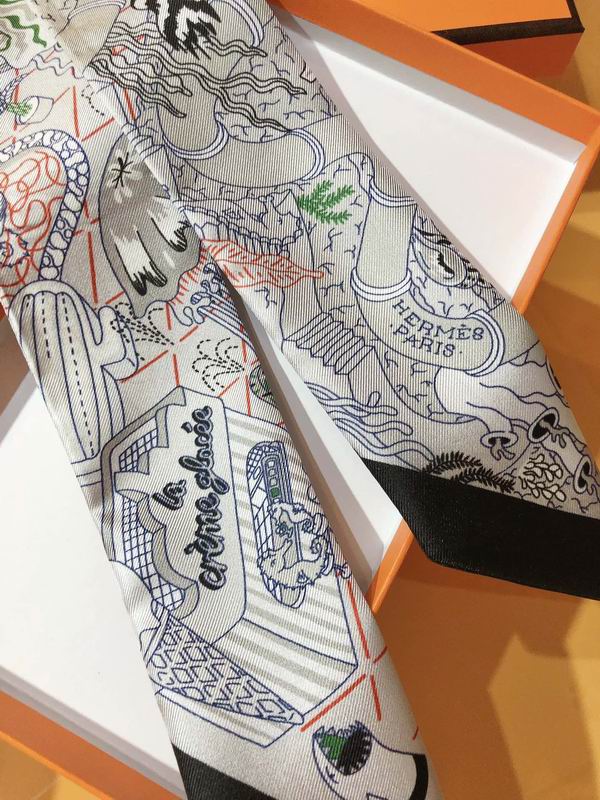 Hermes silk ribbon 5X86cm E (84)