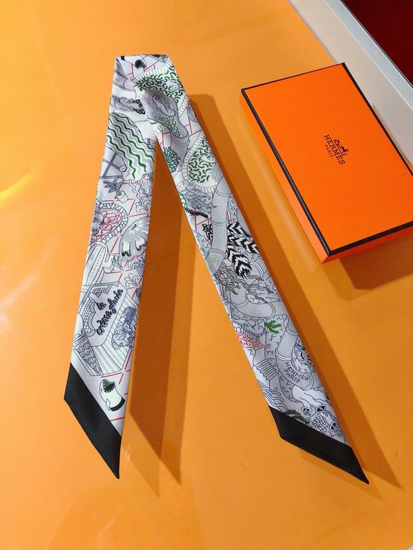 Hermes silk ribbon 5X86cm E (87)