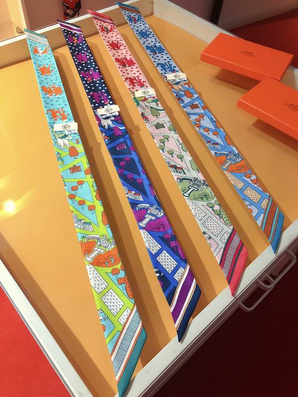 Hermes silk ribbon 5X86cm E01 (1)