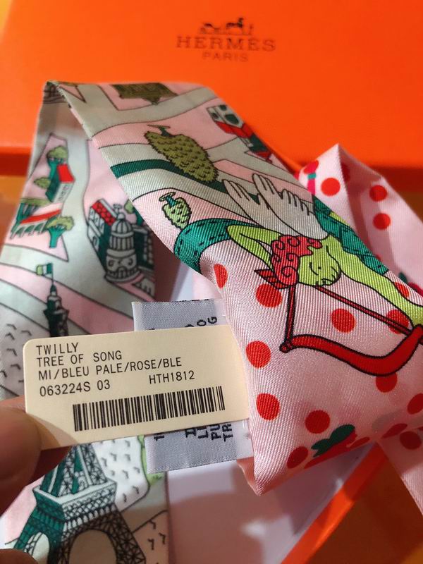 Hermes silk ribbon 5X86cm E01 (10)