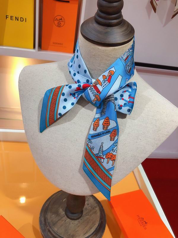 Hermes silk ribbon 5X86cm E01 (2)