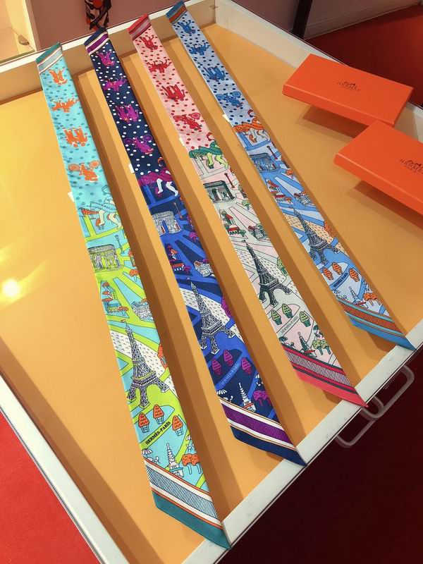 Hermes silk ribbon 5X86cm E01 (28)
