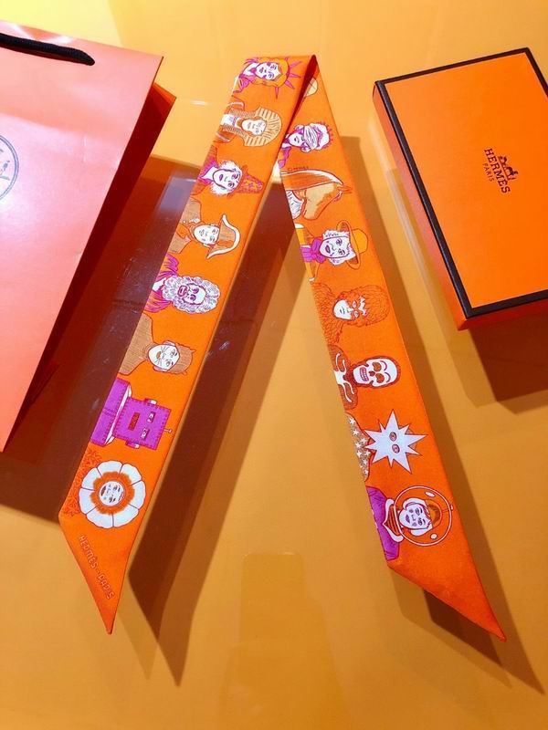 Hermes silk ribbon 5X86cm E02 (5)