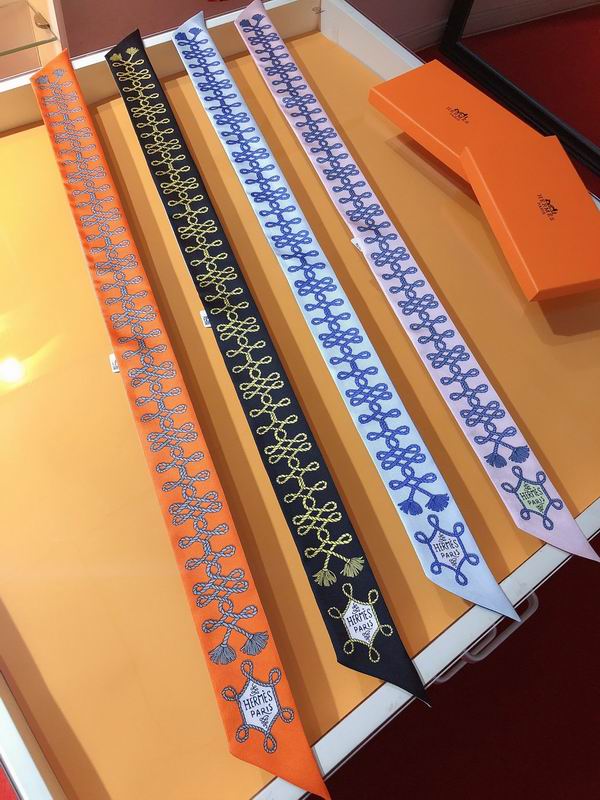Hermes silk ribbon 5X86cm E03 (34)