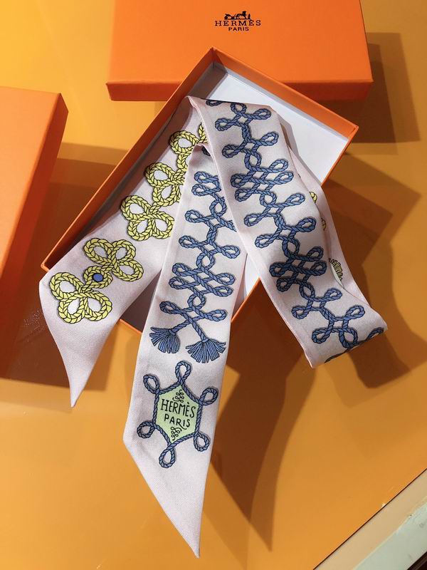 Hermes silk ribbon 5X86cm E03 (5)