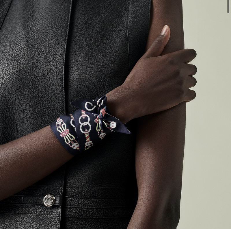 Hermes silk ribbon 5X86cm E04 (25)