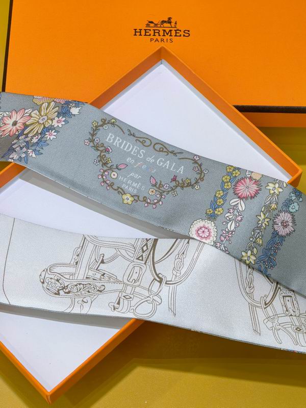 Hermes silk ribbon 5X86cm E09 (12)