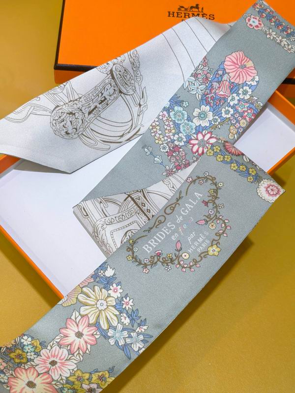 Hermes silk ribbon 5X86cm E09 (14)