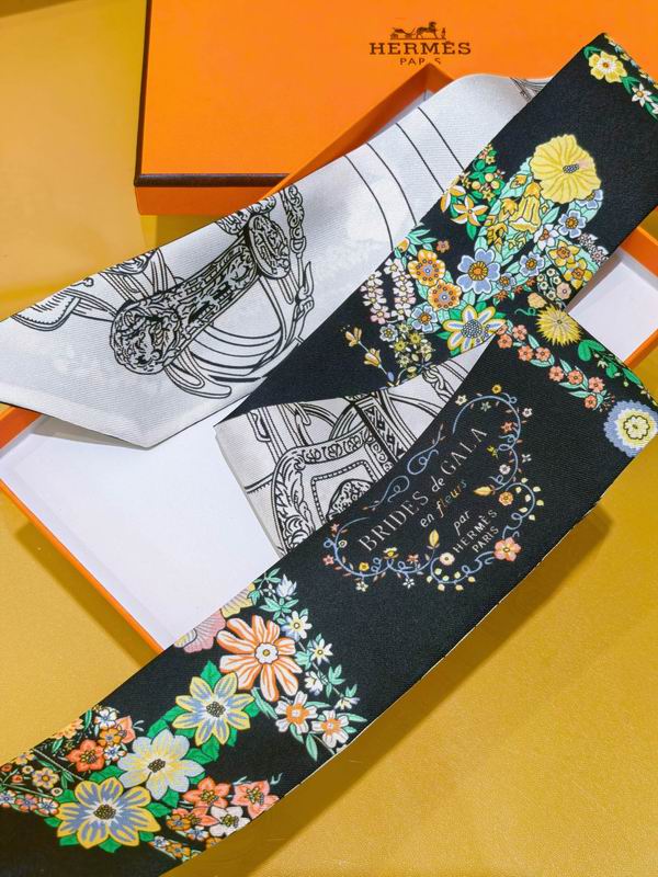 Hermes silk ribbon 5X86cm E09 (21)