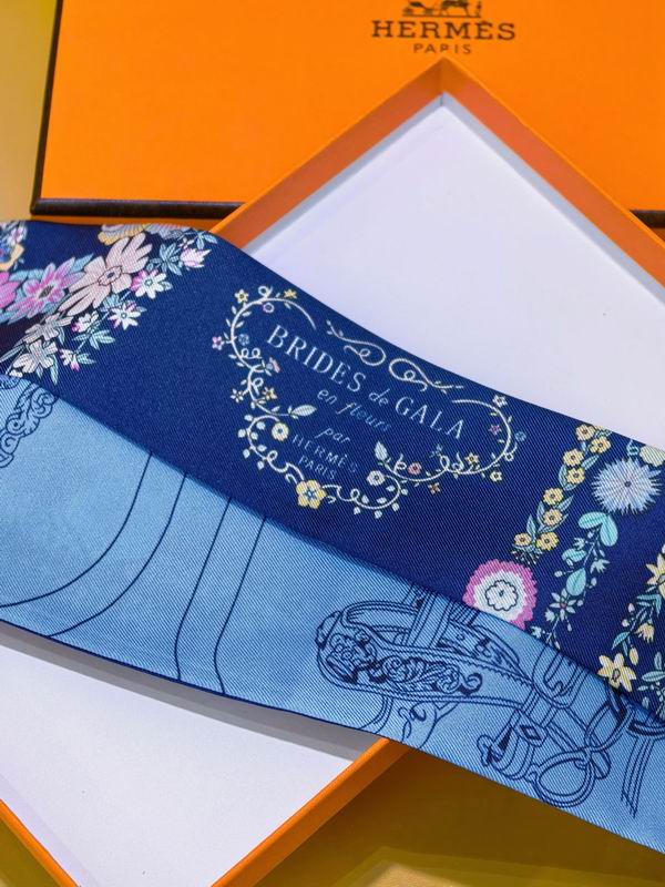 Hermes silk ribbon 5X86cm E09 (28)