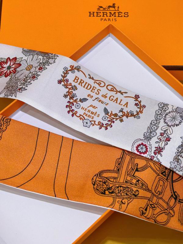 Hermes silk ribbon 5X86cm E09 (3)