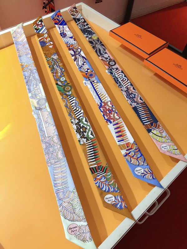 Hermes silk ribbon 5X86cm E105 (2)