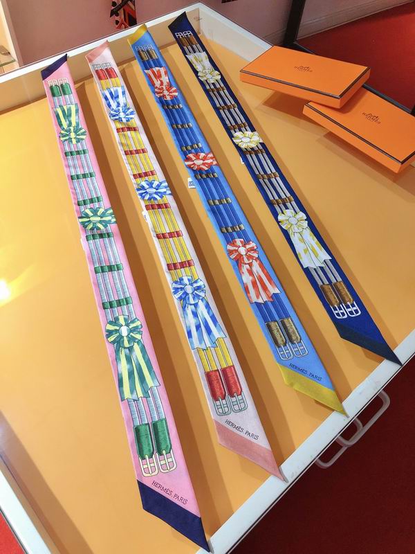 Hermes silk ribbon 5X86cm E106 (34)