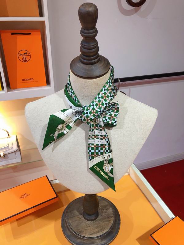 Hermes silk ribbon 5X86cm E107 (1)