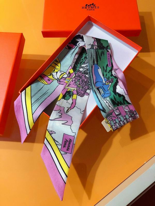 Hermes silk ribbon 5X86cm E127 (12)