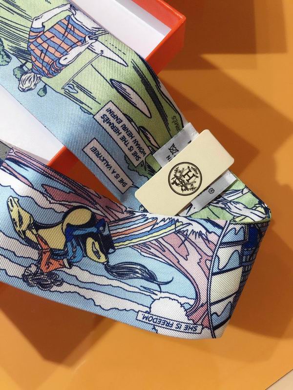Hermes silk ribbon 5X86cm E127 (23)