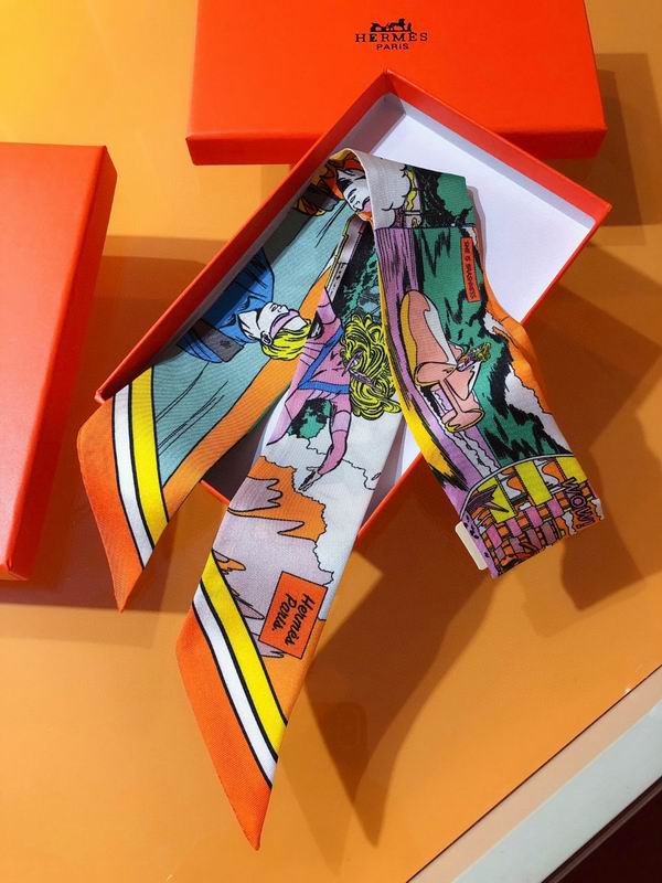 Hermes silk ribbon 5X86cm E127 (3)