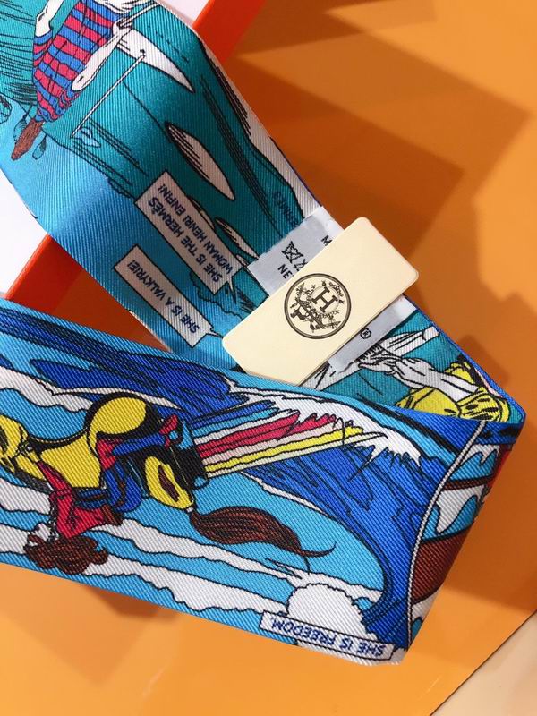 Hermes silk ribbon 5X86cm E127 (32)