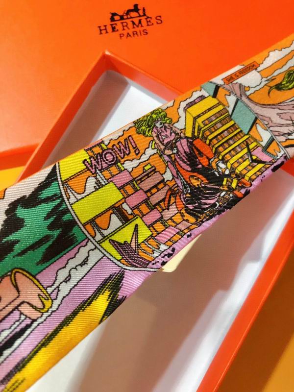 Hermes silk ribbon 5X86cm E127 (4)