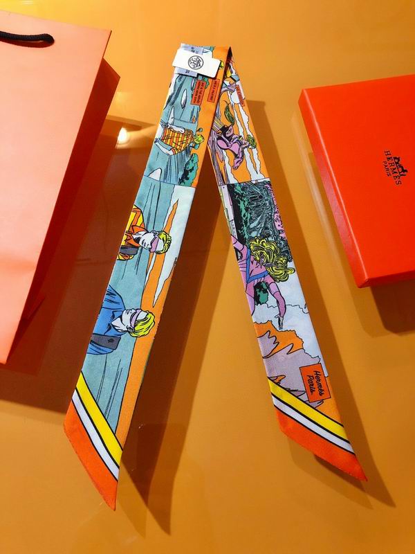 Hermes silk ribbon 5X86cm E127 (6)