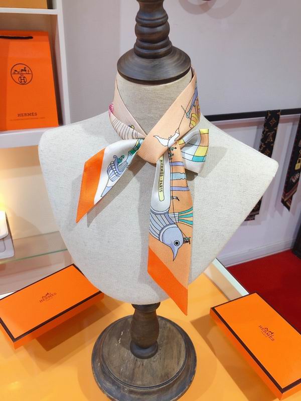 Hermes silk ribbon 5X86cm E129 (12)