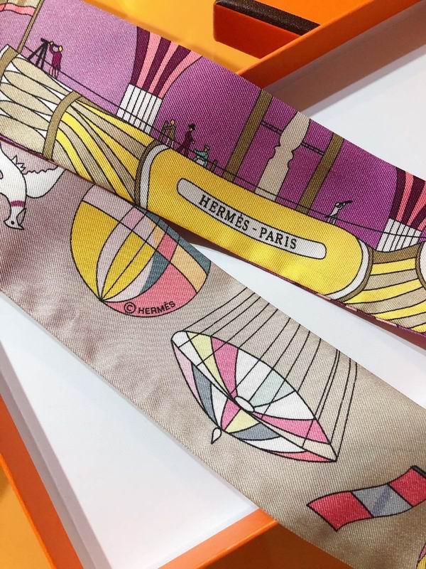 Hermes silk ribbon 5X86cm E129 (14)