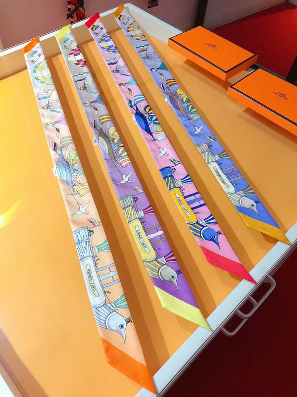 Hermes silk ribbon 5X86cm E129 (36)