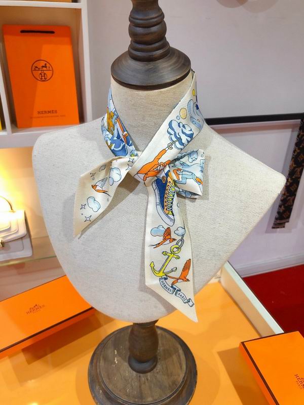 Hermes silk ribbon 5X86cm E130 (10)