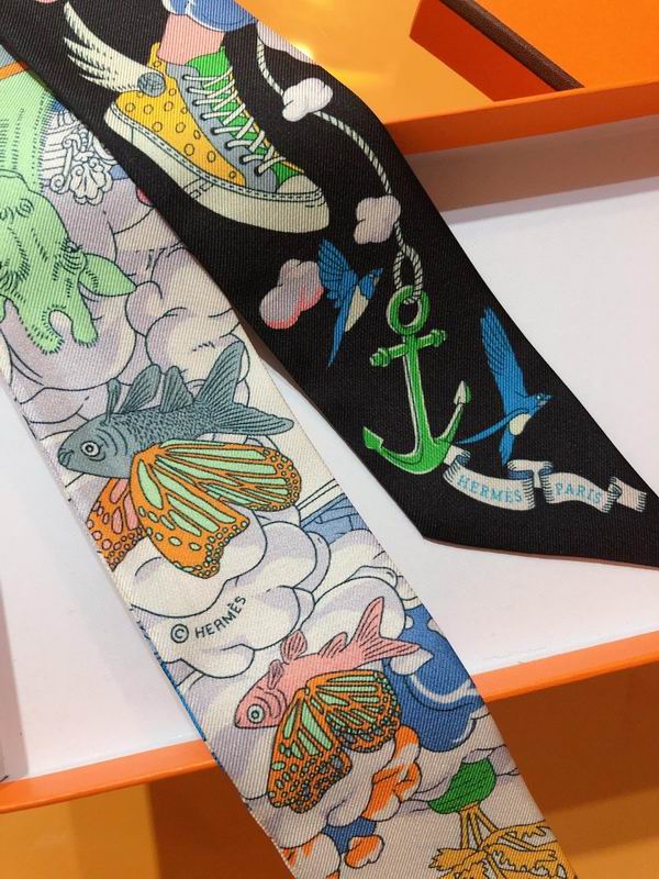Hermes silk ribbon 5X86cm E130 (12)