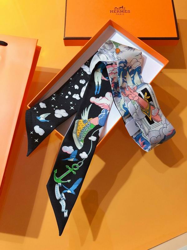 Hermes silk ribbon 5X86cm E130 (14)