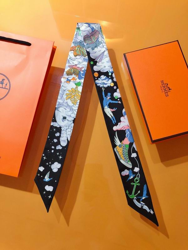 Hermes silk ribbon 5X86cm E130 (15)